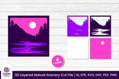 mountains-tropical-sky-nature svg-layered svg-3d layered-shadow box svg-multi laye-landscape