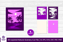 mountains-tropical-sky-nature svg-layered svg-3d layered-shadow box svg-multi laye-landscape