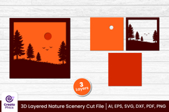 mountains-tropical-sky-nature svg-layered svg-3d layered-shadow box svg-multi laye-landscape