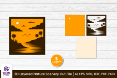mountains-tropical-sky-nature svg-layered svg-3d layered-shadow box svg-multi laye-landscape
