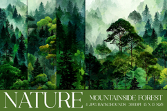 Nature Background, Forest Background, Mountainside Trees, s1 Product Image 1