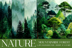Nature Background, Forest Background, Mountainside Trees, s2 Product Image 1