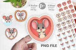 Sticker Heart Mouse Product Image 1