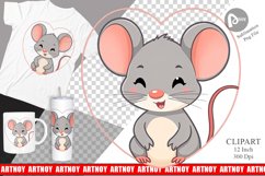 Clipart Heart Mouse Product Image 1
