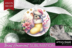 Mouse Pastel Christmas Ornament PNG Coquette Xmas PNG Product Image 1