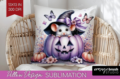 Mouse Halloween Pillow Sublimation Coquette Pillow Cover PNG Product Image 1