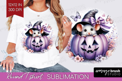 Mouse Halloween Round Tshirt Background Coquette PNG Product Image 1
