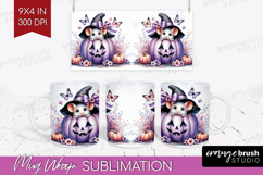 Mouse Halloween Mug Wrap Coquette Mug PNG Sublimation Product Image 1