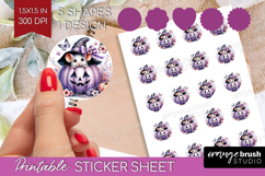 Mouse Halloween Round Sticker Coquette Printable Sticker Product Image 1