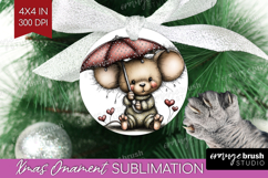 Mouse Valentine Ornament PNG Whimsical Animal PNG Product Image 1