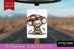 Mouse Valentine Air Freshener PNG Whimsical Animal PNG Product Image 1