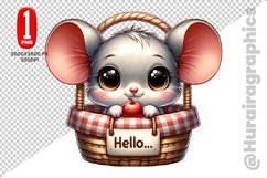Cute Mouse Clipart - PNG File Product Image 1