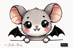Cute Halloween Mouse Peeking | Halloween PNG Product Image 1