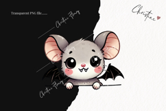 Cute Halloween Mouse Peeking | Halloween PNG Product Image 2