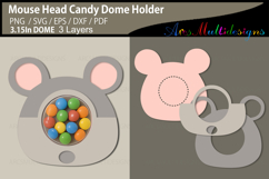 Kawaii Mouse Candy Dome SVG Product Image 1