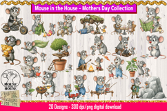 Cute Father’s Day mouse clipart bundle featuring 20 illustrations of father-and-child mice grilling, reading, camping, fixing things, playing, and spending time together. High-quality PNGs for crafting and sublimation.