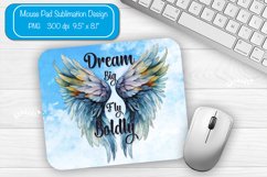 Mouse pad Sublimation designs Mouse pad Wings quote png Product Image 1