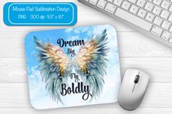 Mouse pad Sublimation designs Mouse pad Wings quote png Product Image 1