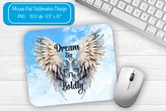 Mouse pad Sublimation designs Mouse pad Wings quote png Product Image 1