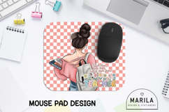 Brunette Teacher Blossom Mouse Pad Design Product Image 1
