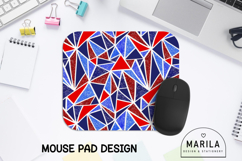 Patriotic Abstract Mosaic Mouse Pad design Product Image 1