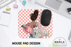 Dark Skin Teacher Blossom Mouse Pad Design Product Image 1