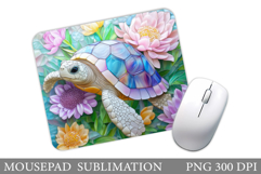Turtle Mouse Pad Sublimation. Turtle Mouse Pad Design Product Image 1