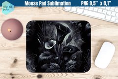 Mouse Pad Sublimation | Black flowers Product Image 1