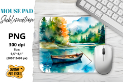 Fishing mouse pad. Father&#039;s Day sublimation Product Image 1
