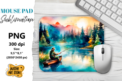 Fishing mouse pad. Father&#039;s Day sublimation Product Image 1