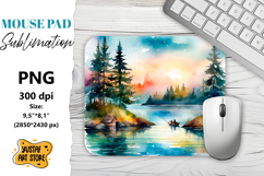 Fishing mouse pad. Father&#039;s Day sublimation Product Image 1