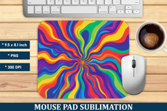 Psychedelic Pattern Mouse Pad | Mouse Pad Sublimation Product Image 1