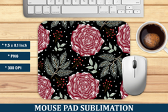 Winter Floral Mouse Pad | Mouse Pad Sublimation Product Image 1