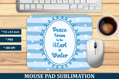 Winter Quote Mouse Pad | Mouse Pad Sublimation Product Image 1