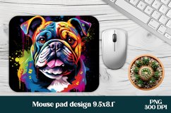 Rainbow dog mouse pad sublimation design, rainbow dog sublimation design, animal mousepad sublimation.