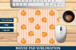 Peach Stripe Mouse Pad | Mouse Pad Sublimation Product Image 1