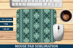 Snowflake Pattern Mouse Pad | Mouse Pad Sublimation Product Image 1