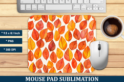 Fall Leaves Pattern Mouse Pad | Mouse Pad Sublimation Product Image 1
