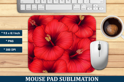 Hibiscus Flower Mouse Pad | Mouse Pad Sublimation Product Image 1