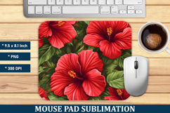 Hibiscus Flower Mouse Pad | Mouse Pad Sublimation Product Image 1