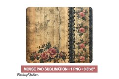 Gothic Mouse Pad Sublimation PNG | Victorian Lace Clipart Product Image 2