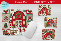Christmas pachwork| Mouse Pad Sublimation Product Image 1