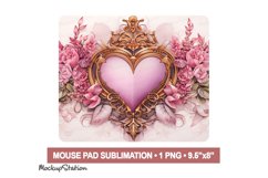 Love Mouse Pad Sublimation PNG | Romantic Heart Clipart Product Image 2