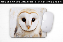 Owl Mouse Pad Design | Mouse Pad Sublimation PNG Product Image 1