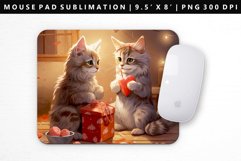 Valentine Cat Mouse Pad Design | Mouse Pad Sublimation PNG Product Image 1