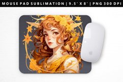 Zodiac Sign Mouse Pad Design | Mouse Pad Sublimation PNG Product Image 1