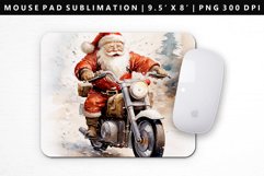 Funny Santa Mouse Pad Design | Mouse Pad Sublimation PNG Product Image 1