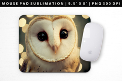 Owl Mouse Pad Design | Mouse Pad Sublimation PNG Product Image 1