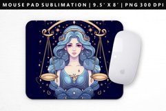 Zodiac Sign Mouse Pad Design | Mouse Pad Sublimation PNG Product Image 1