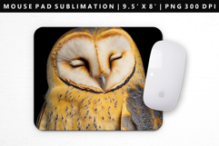 Owl Mouse Pad Design | Mouse Pad Sublimation PNG Product Image 1